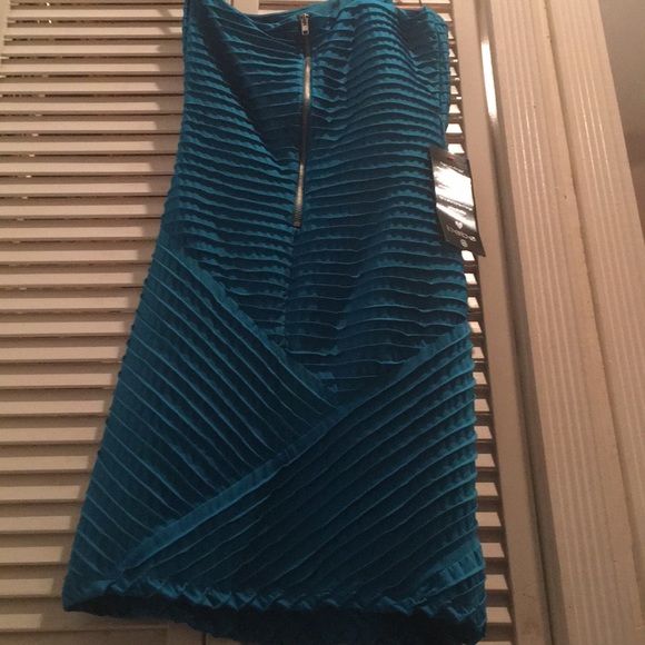 Brand New BeBe dress-turquoise blue - green - Picture 5 of 8